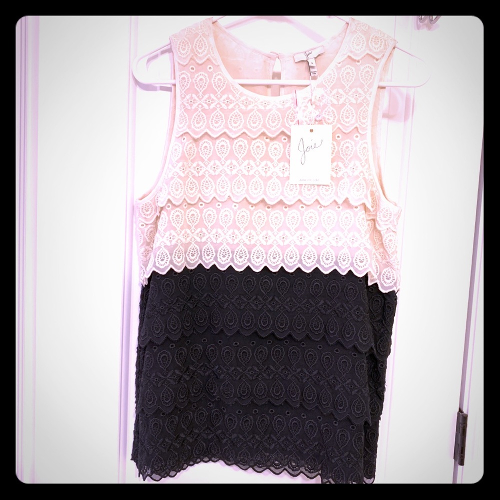 NWT Joie Silk Two Tone Lucette Sleeveless top - S